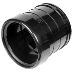 Black Coupling 110mm Single Socket