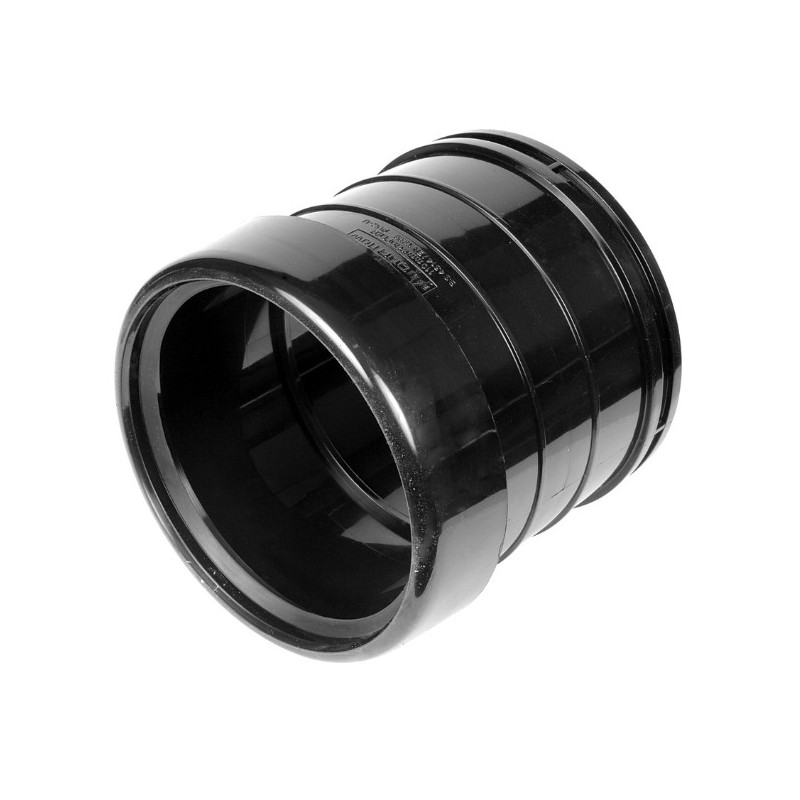 Black Coupling 110mm Single Socket